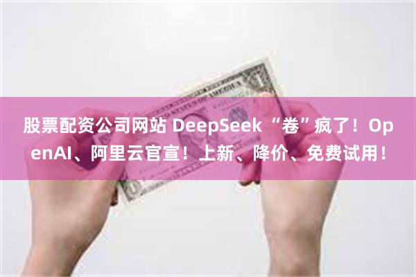 股票配资公司网站 DeepSeek “卷”疯了！OpenAI、阿里云官宣！上新、降价、免费试用！