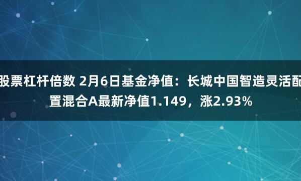 股票杠杆倍数 2月6日基金净值：长城中国智造灵活配置混合A最新净值1.149，涨2.93%