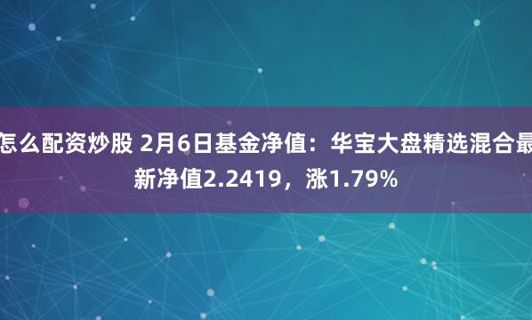 怎么配资炒股 2月6日基金净值：华宝大盘精选混合最新净值2.2419，涨1.79%